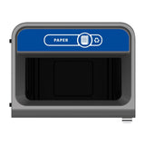 Rubbermaid Configure Recycling Bin with Paper Recycling Label Blue 125Ltr