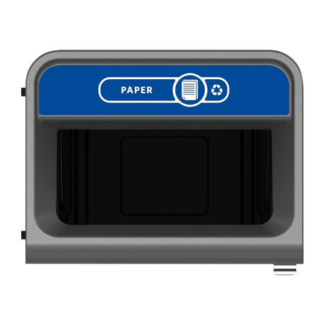 Rubbermaid Configure Recycling Bin with Paper Recycling Label Blue 125Ltr