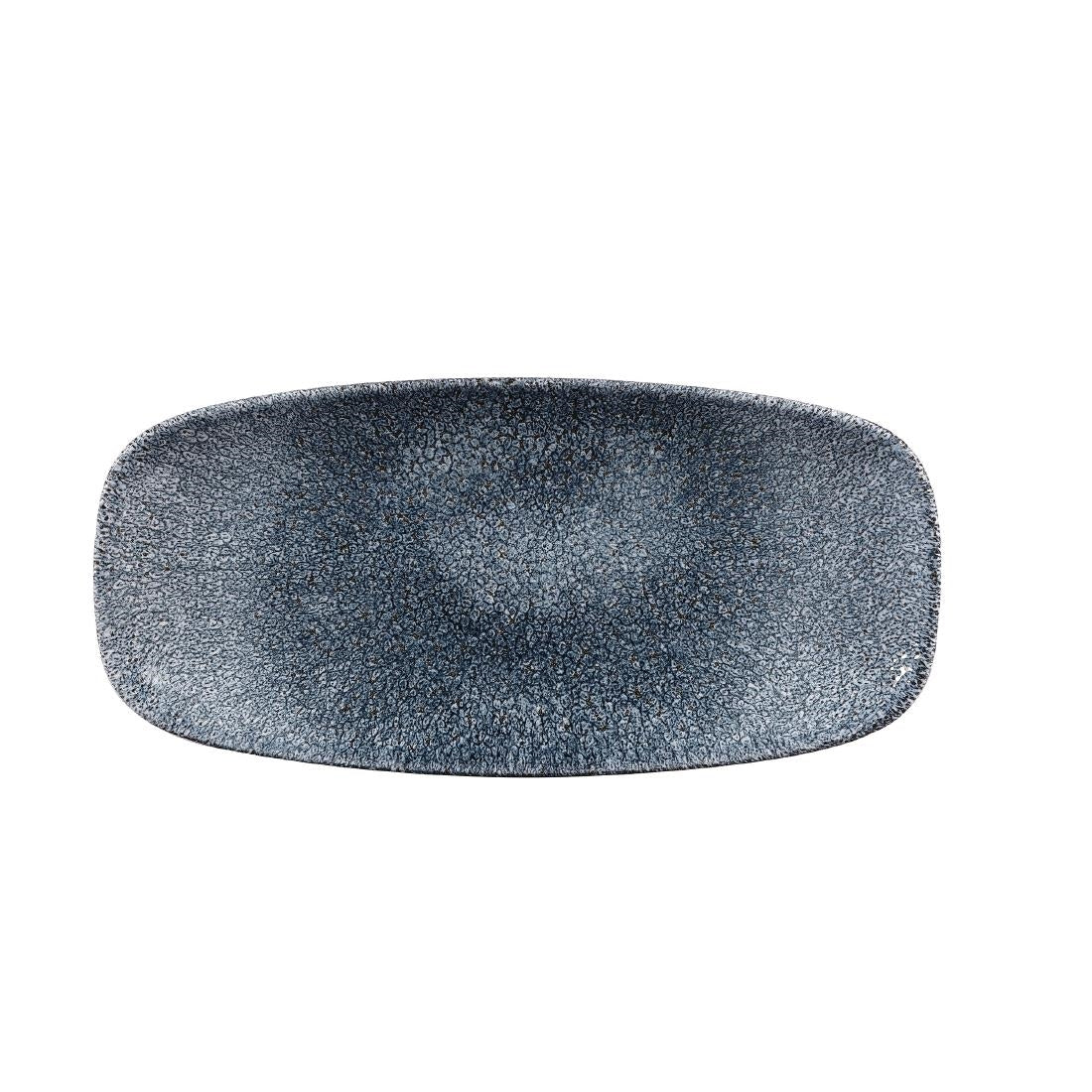 Churchill Studio Prints Raku Rectangular Plates Topaz Blue 269mm (12 Pack)