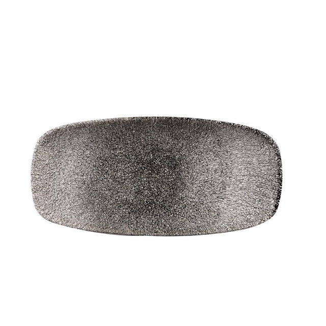 Churchill Studio Prints Raku Rectangular Plates Quartz Black 269mm (12 Pack)