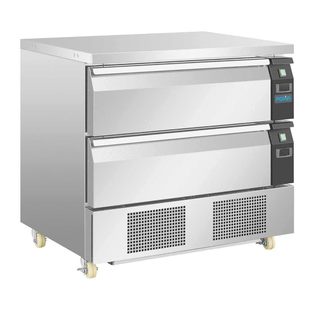 Polar U-Series Double Drawer Dual Temperature Counter Fridge Freezer 4xGN