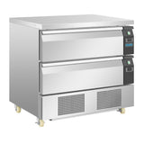 Polar U-Series Double Drawer Dual Temperature Counter Fridge Freezer 4xGN