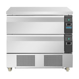Polar U-Series Double Drawer Dual Temperature Counter Fridge Freezer 4xGN