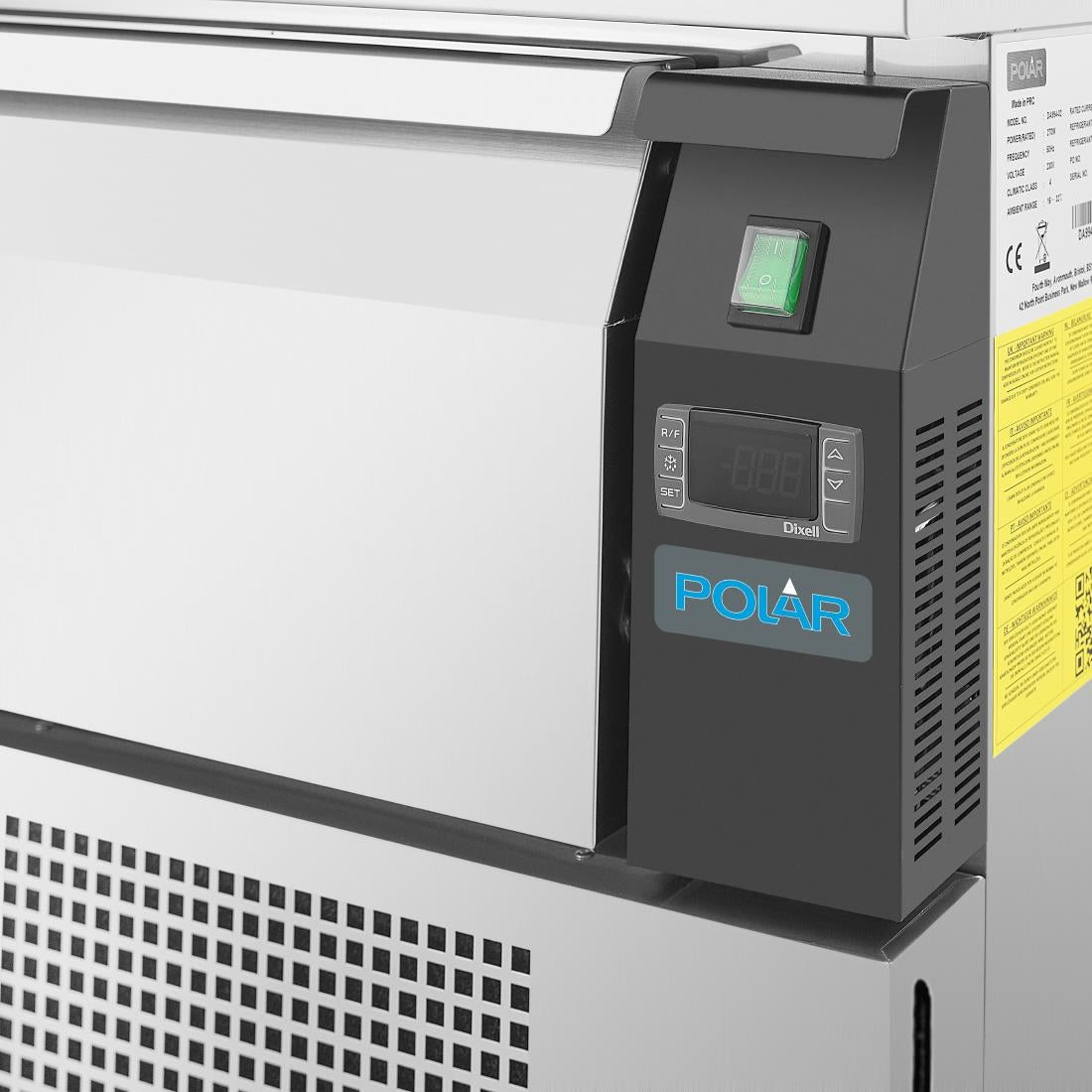 Polar U-Series Double Drawer Dual Temperature Counter Fridge Freezer 6xGN