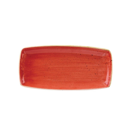 Churchill Stonecast Rectangular Plates Berry Red 295 x 150mm (12 Pack)