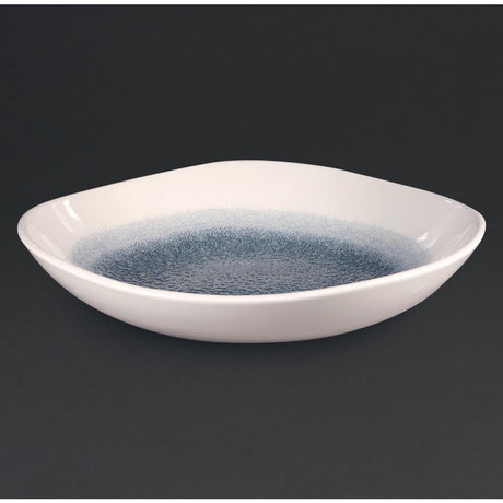 Churchill Studio Prints Raku Trace Triangular Bowls Topaz Blue (12 Pack)