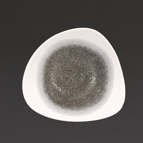 Churchill Studio Prints Raku Trace Triangular Bowls Quartz Black 235mm (12 Pack)