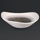 Churchill Studio Prints Raku Trace Triangular Bowls Quartz Black 235mm (12 Pack)