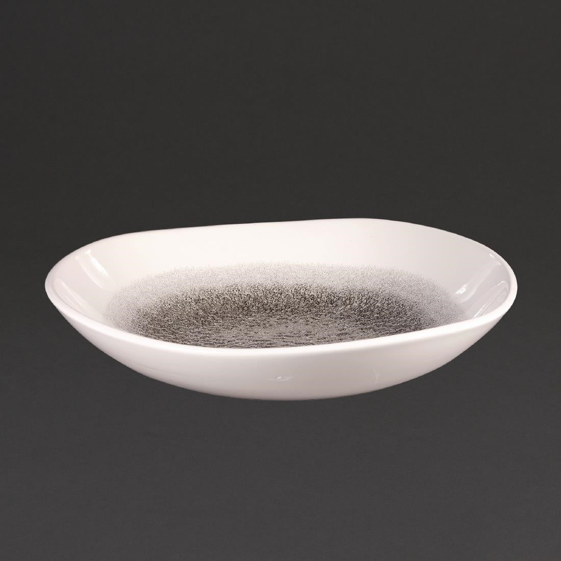 Churchill Studio Prints Raku Trace Round Bowls Quartz Black 253mm (12 Pack)