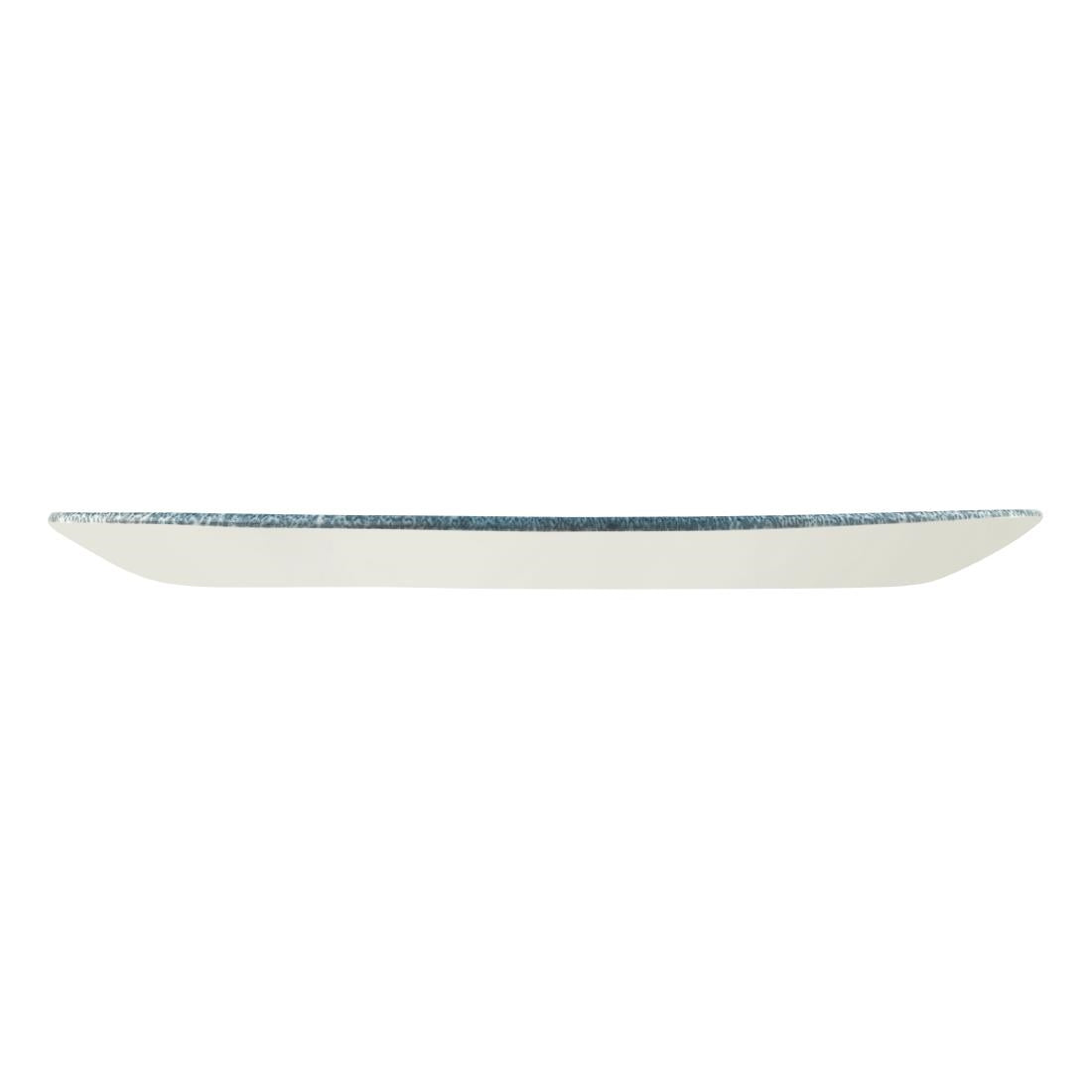 Churchill Studio Prints Raku Oblong Plates Topaz Blue 298mm (12 Pack)
