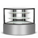 Flat Glass Double Tier Refrigerated Serve Over Corner Counter