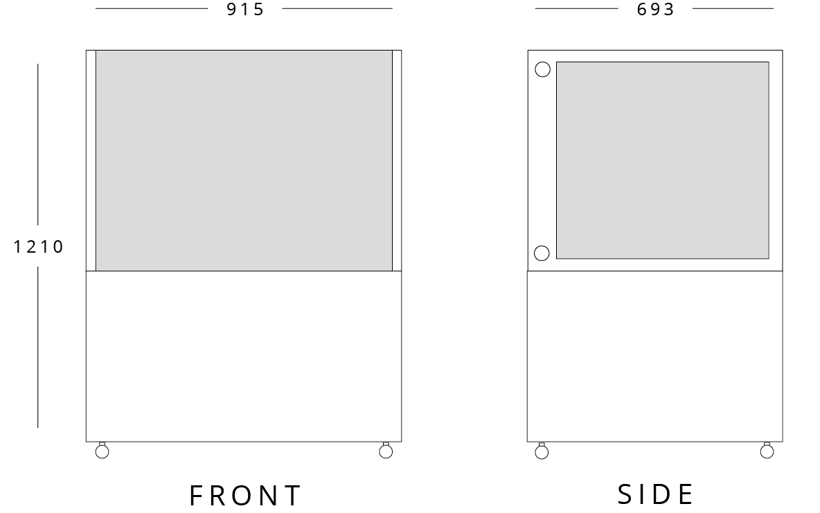 Mobile Display Merchandiser 915mm Wide