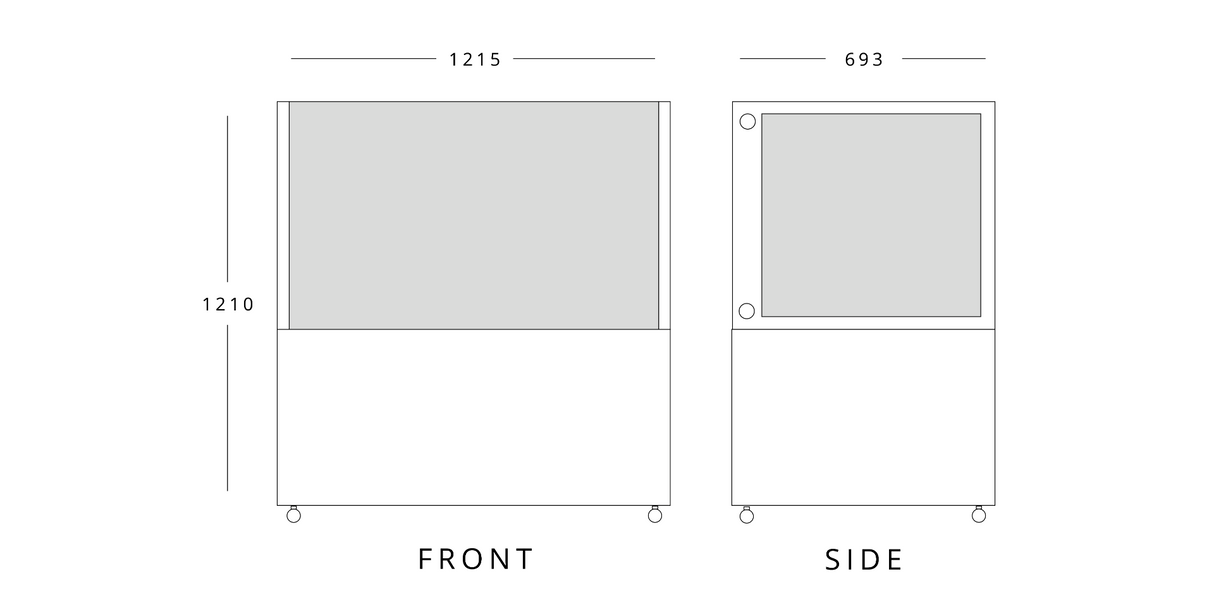 Mobile Display Merchandiser 1215mm Wide