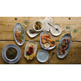 Churchill Raku Oblong Chef Plates Agate Grey 202 x 261mm (12 Pack)