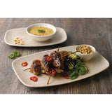 Churchill Raku Oblong Chef Plates Agate Grey 202 x 261mm (12 Pack)