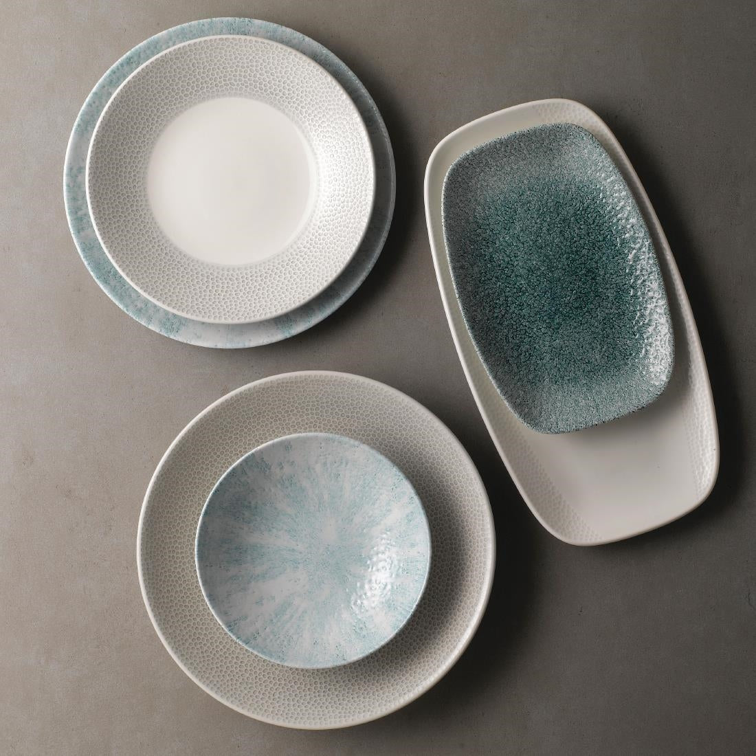 Churchill Raku Oblong Chef Plates Jade Green 202 x 261mm (12 Pack)