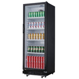 Nisbets Essentials Upright Display Cooler Black - 346Ltr