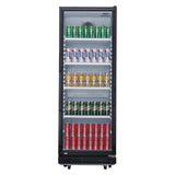 Nisbets Essentials Upright Display Cooler Black - 346Ltr