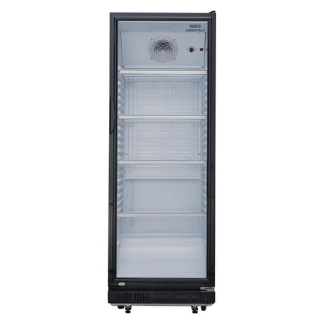 Nisbets Essentials Upright Display Cooler Black - 346Ltr