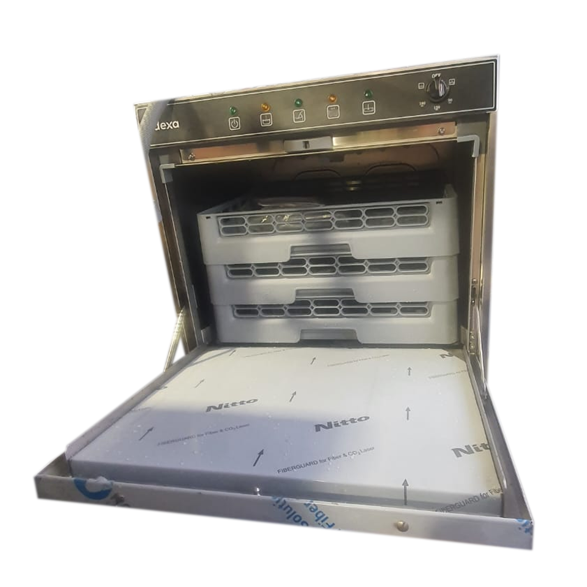 B Grade Commercial Dishwasher 540 plates/hour 500mm basket Drain pump Detergent pump Rinse aid pump 380V