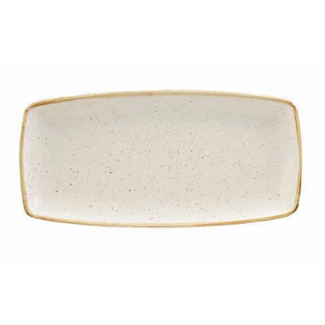 Churchill Stonecast Rectangular Plates Barley White 295 x 150mm (12 Pack)