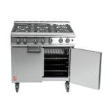 Falcon 6 Burner Dominator Plus Oven Range G3101 Propane Gas with Castors