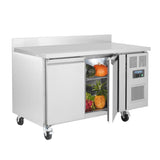 Polar U-Series Double Door Counter Freezer with Upstand 282Ltr