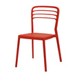 Newquay Ocean Plastic Outdoor Chairs Red (4 Pack)