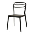 Newquay Ocean Plastic Outdoor Chairs Black (4 Pack)