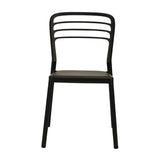 Newquay Ocean Plastic Outdoor Chairs Black (4 Pack)