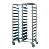 EAIS Stainless Steel 24-Shelf Clearing Trolley