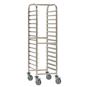 EAIS Stainless Steel 15-Shelf Clearing Trolley
