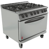 Falcon Dominator Plus Propane Gas Oven Range 6 Burner with Castors G3101D