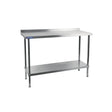 Vogue Stainless Steel Wall Table with Upstand 600x600mm