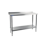 Vogue Stainless Steel Wall Table with Upstand 600x600mm