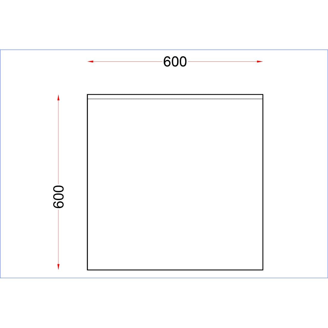 Vogue Stainless Steel Wall Table with Upstand 600x600mm