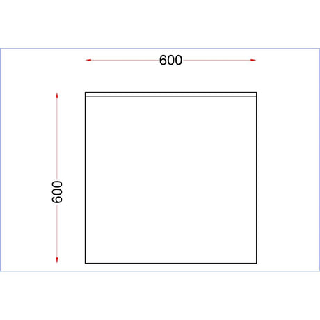Vogue Stainless Steel Wall Table with Upstand 600x600mm