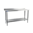 Vogue Stainless Steel Wall Table with Upstand 1500x600mm