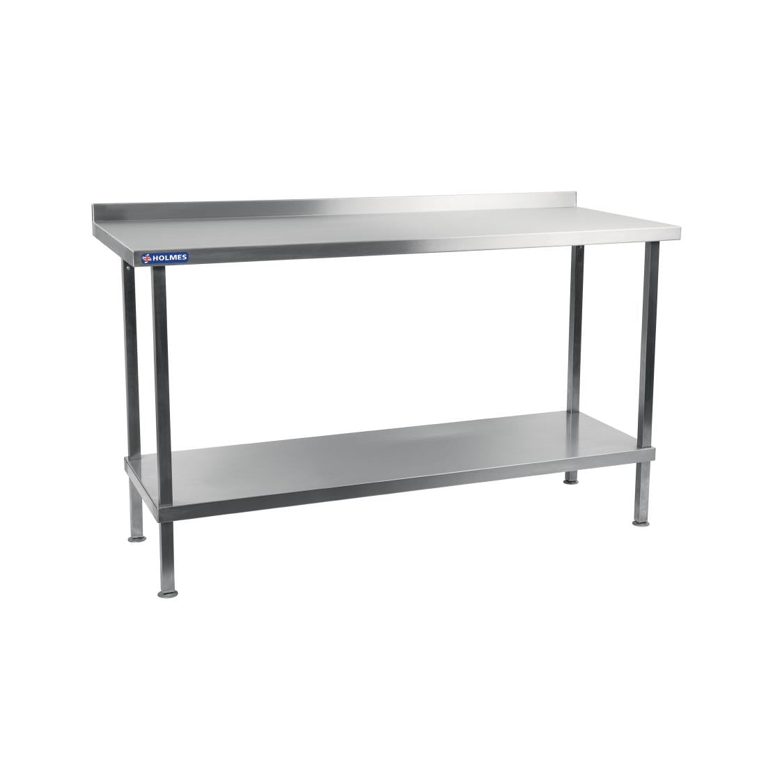 Vogue Stainless Steel Wall Table with Upstand 1500x600mm