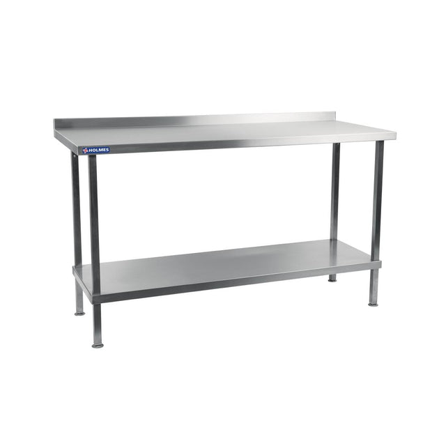 Vogue Stainless Steel Wall Table with Upstand 1500x600mm