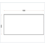 Vogue Stainless Steel Wall Table with Upstand 1500x600mm