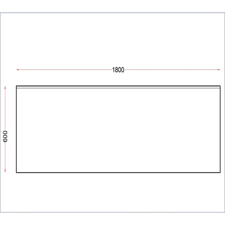 Vogue Stainless Steel Wall Table with Upstand 1800x600mm