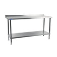 Vogue Stainless Steel Wall Table with Upstand 2100x600mm