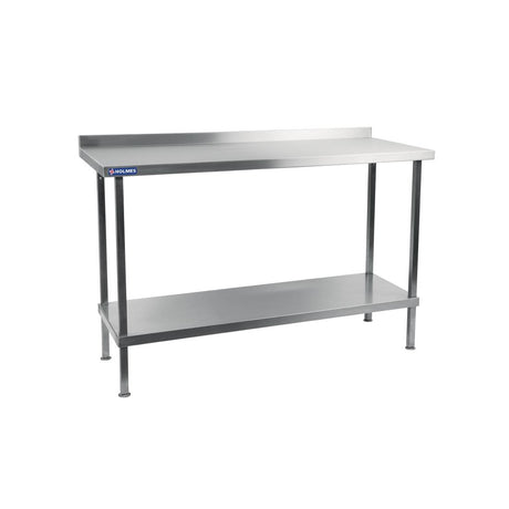 Vogue Stainless Steel Wall Table with Upstand 600x650mm