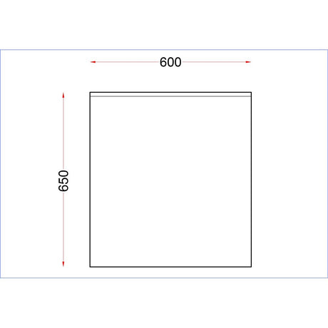 Vogue Stainless Steel Wall Table with Upstand 600x650mm