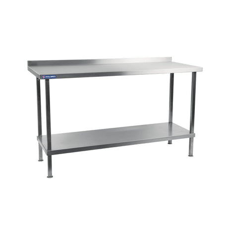 Vogue Stainless Steel Wall Table with Upstand 1500x650mm