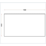 Vogue Stainless Steel Wall Table with Upstand 1500x650mm