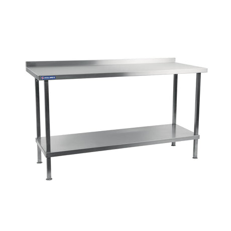 Vogue Stainless Wall Table with Upstand 1800x650mm