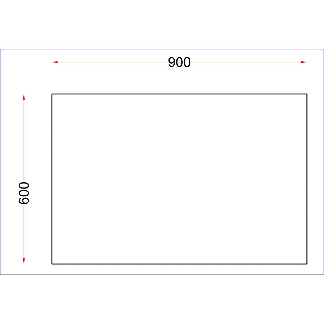 Vogue Stainless Steel Centre Table 900x600mm
