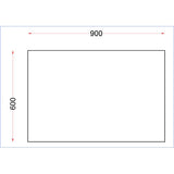 Vogue Stainless Steel Centre Table 900x600mm